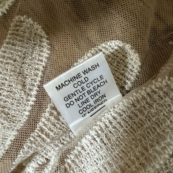 Rebellion Coquette Open Duster‎ Cardigan Antique Cream Embroidered Floral Lace - Picture 14 of 14